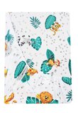 Cearceaf Prichindel, patut, Animalute in jungla, multicolor, 140x70 cm