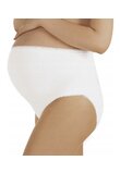 Chiloti gravide, cu talie inalta, 90% bumbac, albi