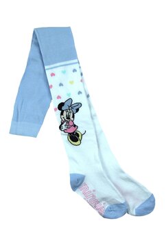Ciorapi cu chilot, 75%bumbac, Minnie Mouse, albastru cu inimioare