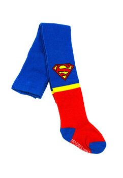 Ciorapi cu chilot, bebe, 75% bumbac, Superman, albastru
