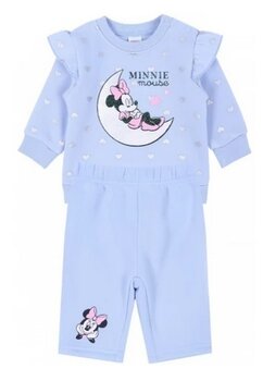 Compleu bebe, Minnie, albastru cu inimioare