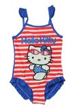 Costum de baie intreg,Hello Kitty, albastru cu dungi