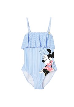 Costum de baie, intreg, Minnie Mouse, albastru cu dungi