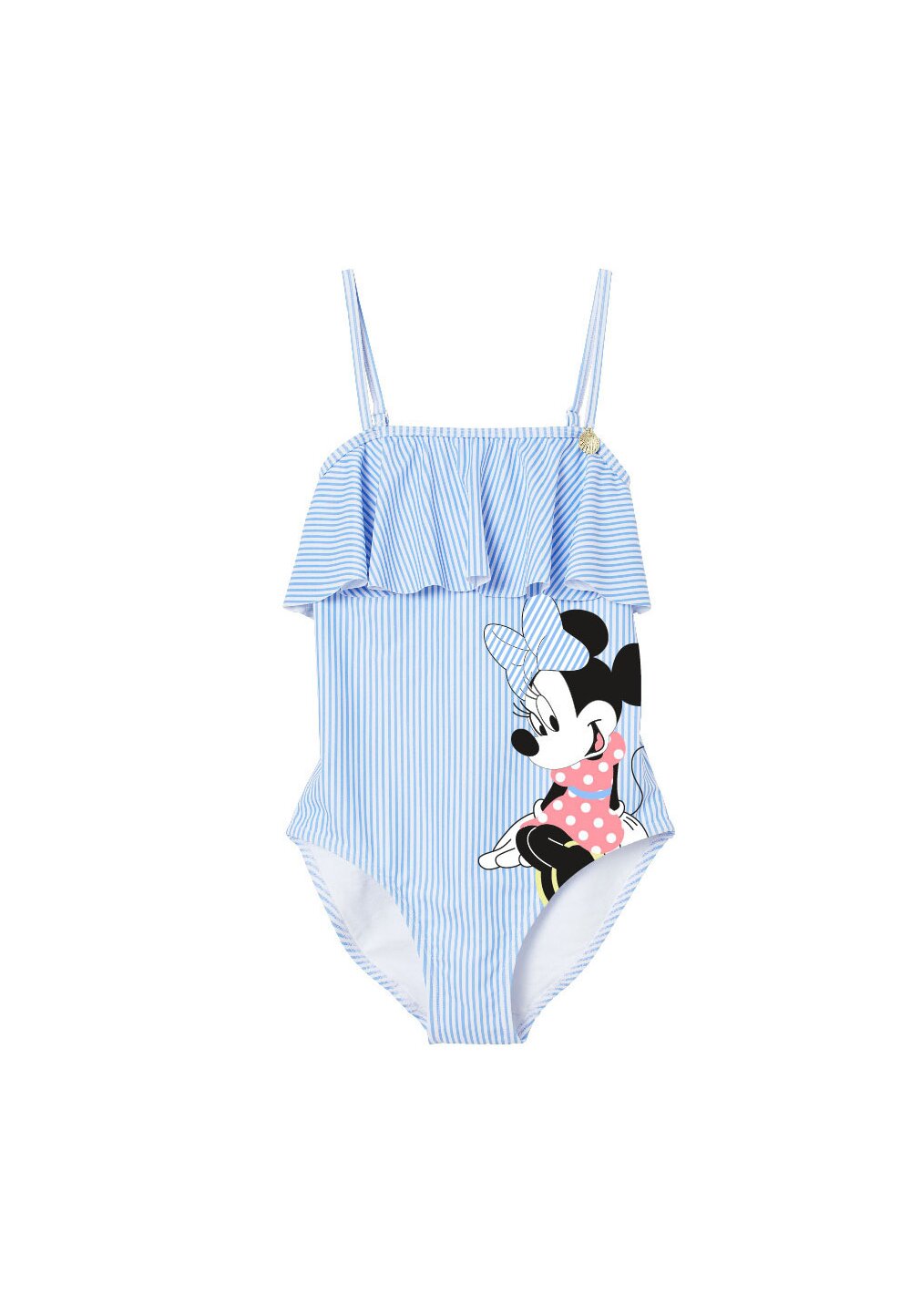 Costum de baie, intreg, Minnie Mouse, albastru cu dungi DISNEY