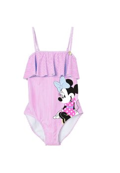 Costum de baie, intreg, Minnie Mouse Love, roz cu dungi