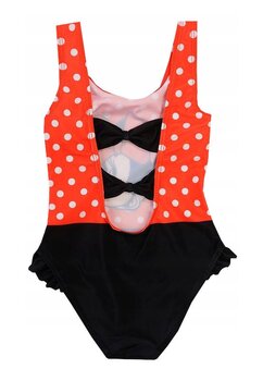 Costum de baie intreg, Minnie Mouse, rosu cu buline