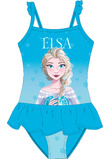Costum de baie intreg, poliester, printesa Elsa, albastru deschis