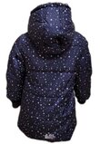 Geaca de iarna, poliester, LOL cu stelute, bleumarin