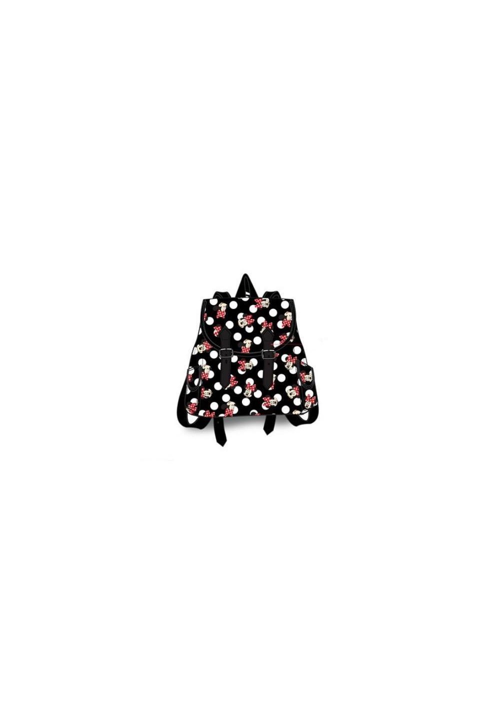 Ghiozdan, Minnie Mouse, negru cu print, 25 x 19 x 9 cm Prichindel