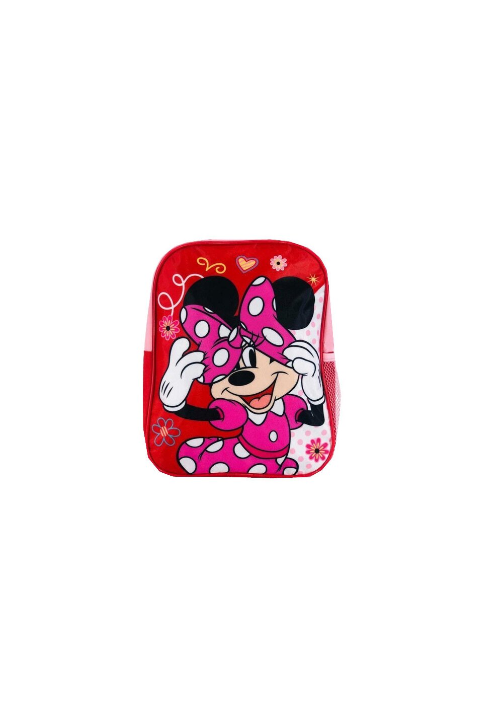 Ghiozdan Minnie Mouse, rosu cu floricele, 32x26x10cm DISNEY
