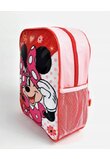 Ghiozdan Minnie Mouse, rosu cu floricele, 32x26x10cm