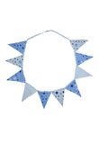Ghirlanda stegulete, stelute doua fete, albastru, 3m