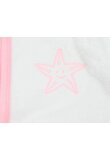 Halat de baie din bumbac, Little star, alb cu roz