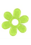Inel gingival soft, floare, verde, +3luni