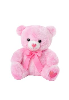 Jucarie de plus, Ursuletul Teddy, roz, 20 cm