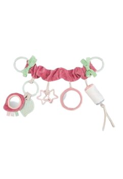 Jucarie pentru carucior spirala, Pastel Friends, roz cu verde