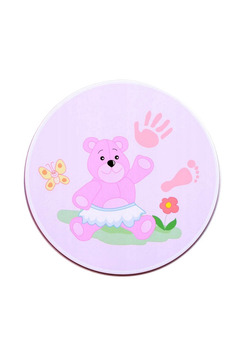 Kit pentru amprenta bebelusului, roz, 13 cm