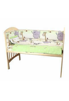 Lenjerie patut, 5 piese, Safari verde, 120x60 cm
