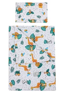 Lenjerie 2 piese, animalute in jungla, 120x60cm