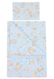 Lenjerie 2 piese, bumbac, Caprioara Bambi si prietenii, 120x60cm, albastru