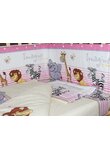 Lenjerie 3 piese safari,roz,120 x 60