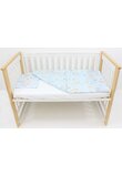 Lenjerie 3 piese, bumbac, Caprioara Bambi si prietenii, 120x60 cm, albastru