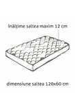 Lenjerie 4 piese, Prichindel, coronite si buline, albastru,120x60 cm