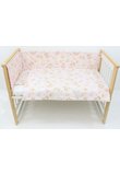 Lenjerie 5 piese, bumbac, caprioara Bambi si prietenii, 120x60 cm, roz