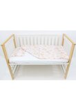 Lenjerie 5 piese, bumbac, caprioara Bambi si prietenii, 120x60 cm, roz