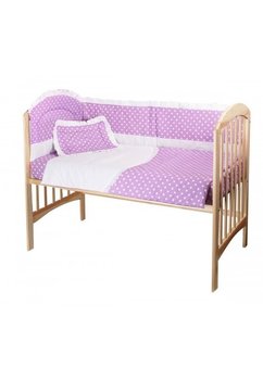 Lenjerie 5 piese, mov cu buline albe, 120x60 cm