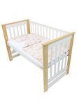 Lenjerie 7 piese, Prichindel, bumbac, Caprioara Bambi si prietenii, 120x60 cm, roz