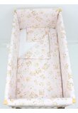 Lenjerie 7 piese, Prichindel, bumbac, Caprioara Bambi si prietenii, 120x60 cm, roz