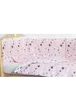 Lenjerie cu baldachin, 2 fete, stelutele roz 1, 120 x 60 cm