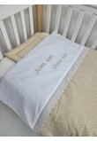 Lenjerie cu baldachin, 6 piese, Little bear, crem, 120 x 60 cm