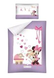 Lenjerie de pat, Minnie Mouse, mov, what a doll, 100x135 cm