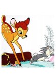 Lenjerie pat, My little Bambi, gri, 100x135 cm
