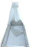 Lenjerie patut, 6 piese, Hipo alba, 120 x 60 cm