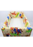 Lenjerie patut 7 piese, Maxi, Winnie si Aiurel, crem, 120 x 60 cm