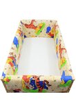 Lenjerie patut 7 piese, Maxi, Winnie si Aiurel, crem, 120 x 60 cm