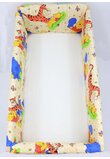 Lenjerie patut 7 piese, Maxi, Winnie si Aiurel, crem, 120 x 60 cm