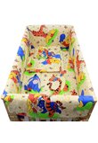 Lenjerie patut 7 piese, Maxi, Winnie si Aiurel, crem, 120 x 60 cm