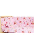 Lenjerie ursulet cu albinute roz,5 piese 120x60 cm