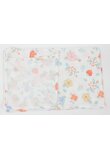 Muselina, floricele roz, 80 x 67 cm, alb