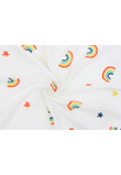 Muselina, Rainbow, alb, 80 x 67 cm