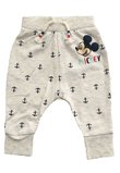 Pantaloni bebe, Mickey, ancore, crem