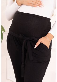 Pantaloni gravide, 95% bumbac, Lena, negru