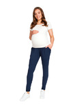 Pantaloni gravide, 95% bumbac, Rubi, bleumarim