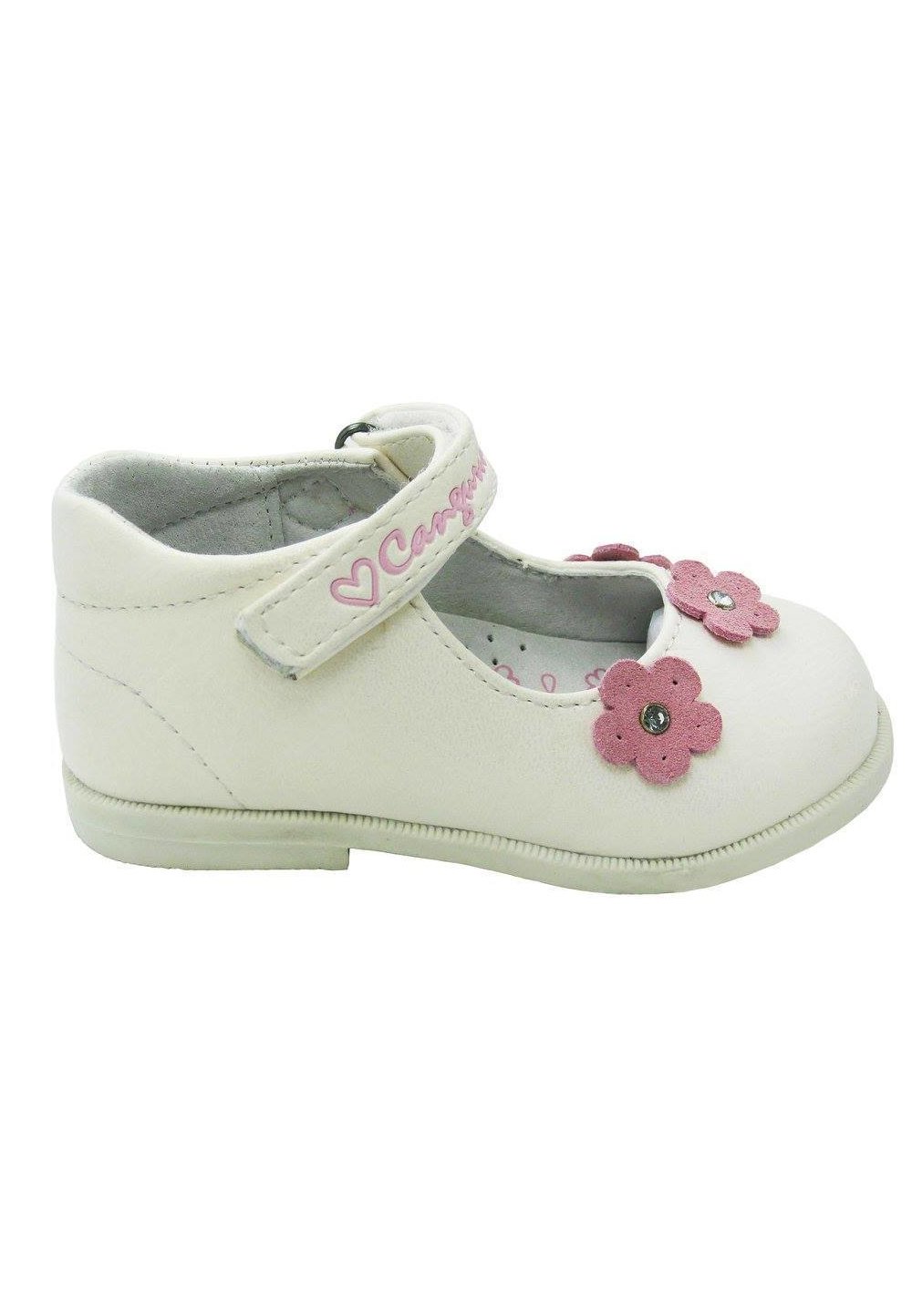 Pantofi, alb perlat, floricica Prichindel imagine noua
