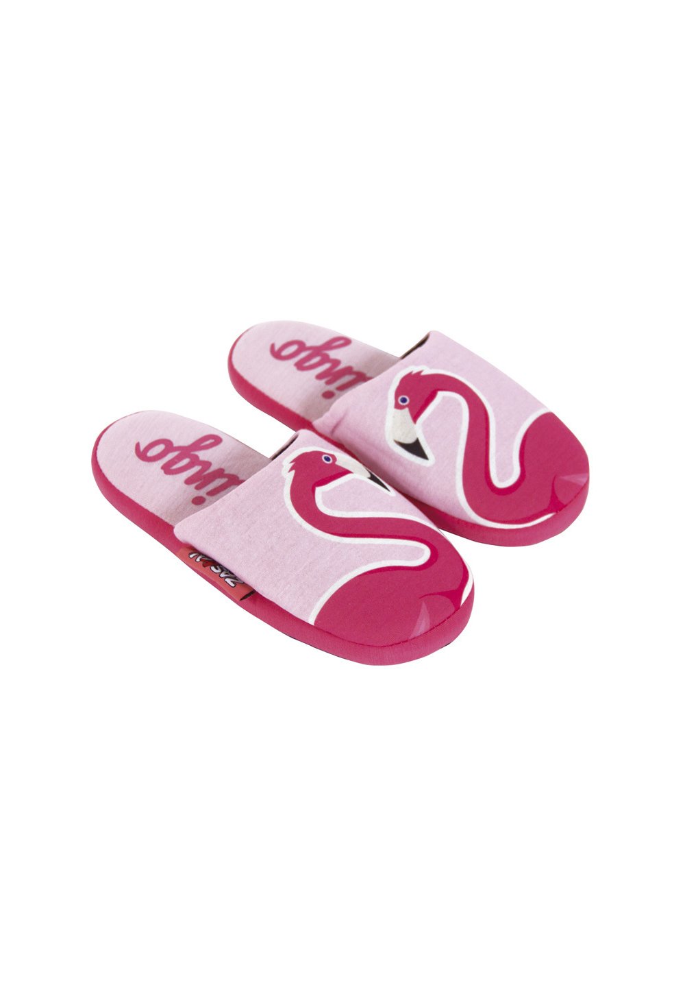 Papuci de casa, roz cu flamingo Prichindel