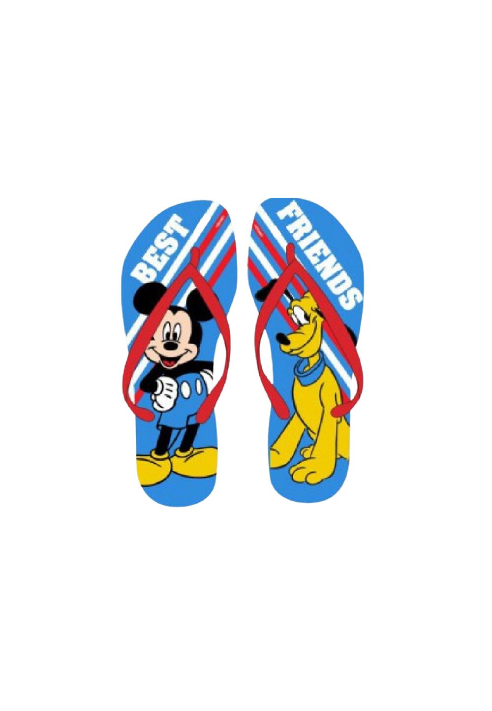 Papuci flip-flop, Best Friend, Mickey si Pluto, rosii DISNEY